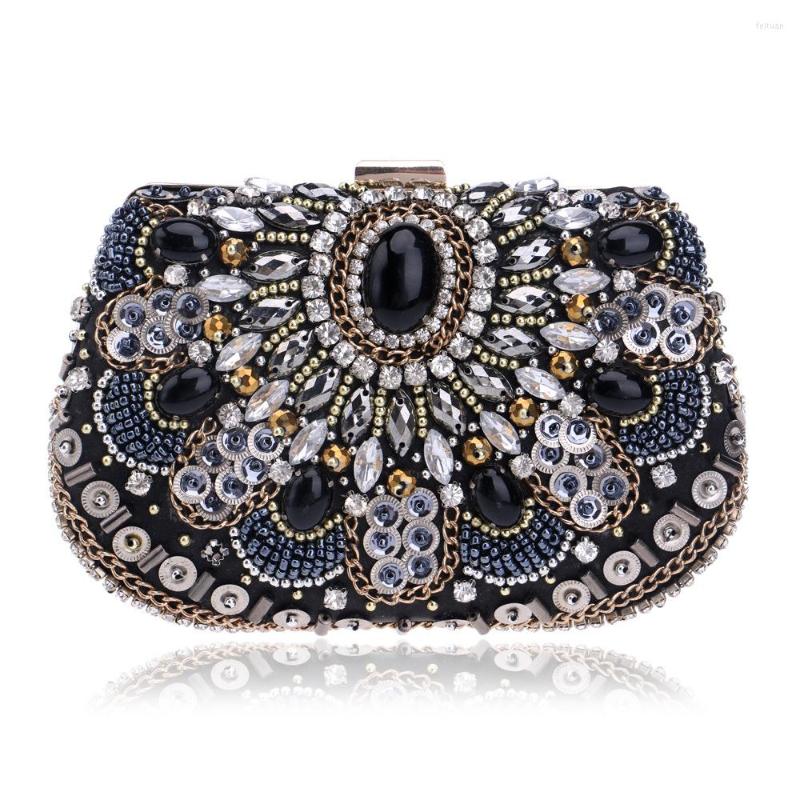 Evening Bags Crystal Women Beaded Wedding Handbags Clutch Purse For Ladies Manual Embroidery Elegant Luxury YM1029, Black
Evening Bags Crystal Women Beaded Wedding Handbags Clutch Purse For Ladies Manual Embroidery Elegant Luxury YM1029, Black