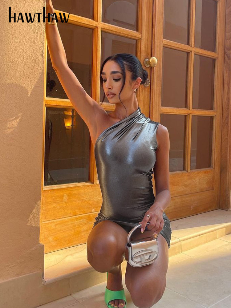 Casual Dresses Hawthaw Women Sexy Party Club Streetwear Birthday Bodycon Mini Dress Summer Fall Clothing Wholesale Items For Business 230227