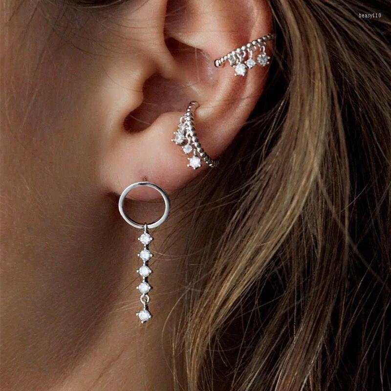 Backs Earrings Fashion Women Girl Delicate Six Claw Round CZ Tassel Chain Ear Cuff Clip No Piercing Earring Lovely Charm Jewelry
Backs Earrings Fashion Women Girl Delicate Six Claw Round CZ Tassel Chain Ear Cuff Clip No Piercing Earring Lovely Charm Jewelry
