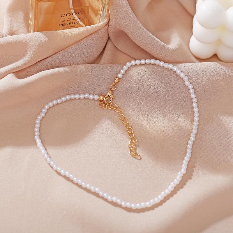 Chains Fashion Elegant Simple Necklace String Imitation Pearl Clavicle Chain Cute Girlfriend Lovely Student Sister Anniversary Gift
Chains Fashion Elegant Simple Necklace String Imitation Pearl Clavicle Chain Cute Girlfriend Lovely Student Sister Anniversary Gift