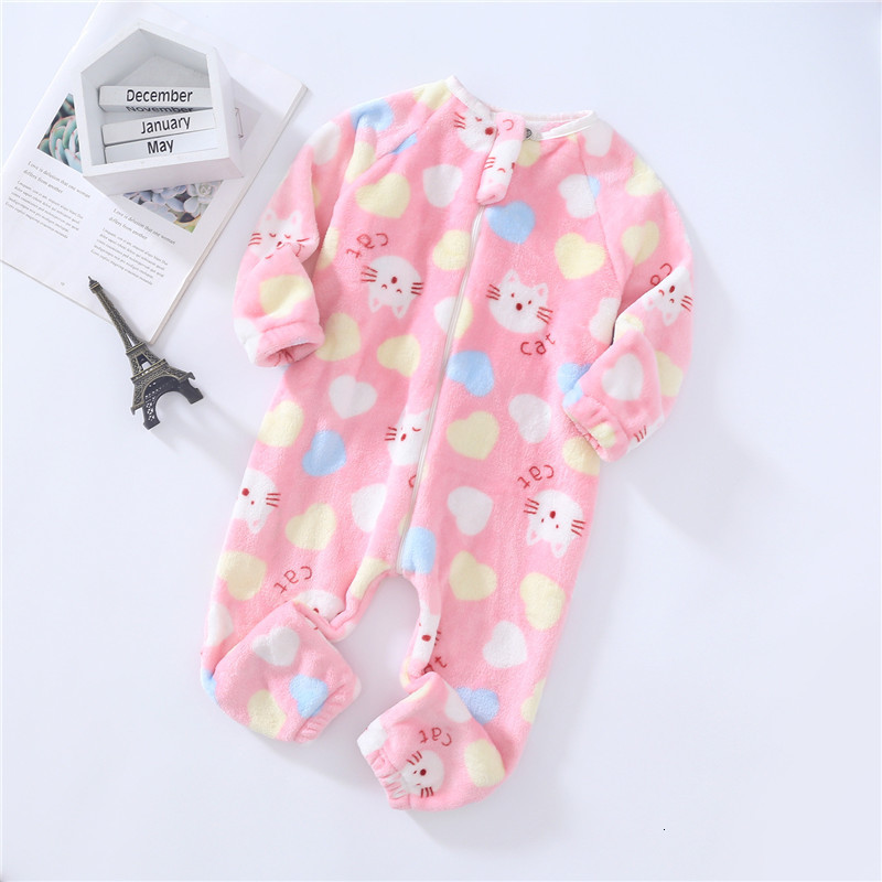 Pajamas Baby Pajamas For Boys Girls Thick Warm Pajama Autumn Children Flannel Onesies Jumpsuits Winter Kids Cartoon Blanket Sleepwear 230227