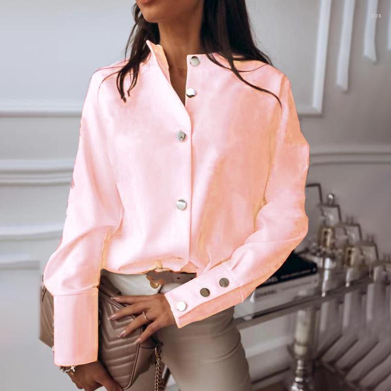 Women' Polos 2023 Fashion Small Stand-up Collar Long-sleeved Shirt Solid Color Top, White
Women' Polos 2023 Fashion Small Stand-up Collar Long-sleeved Shirt Solid Color Top, White
