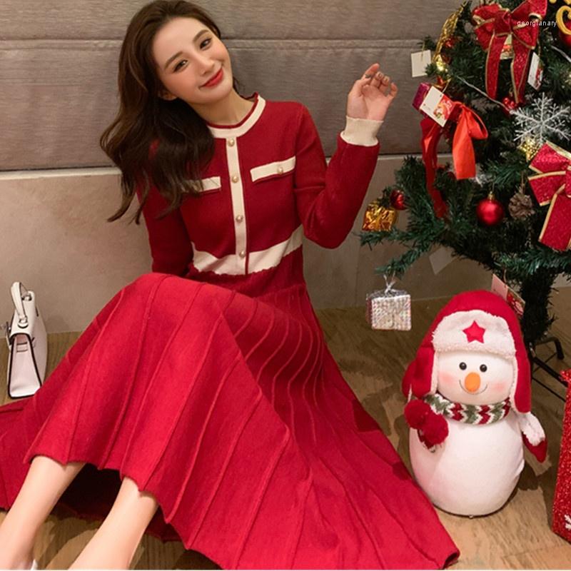 Casual Dresses Red Christmas Knitted Sweater Dress Women Autumn Winter Thick Warm Pleated Pullover Long Party Patchwork Vestidos, Black
Casual Dresses Red Christmas Knitted Sweater Dress Women Autumn Winter Thick Warm Pleated Pullover Long Party Patchwork Vestidos, Black