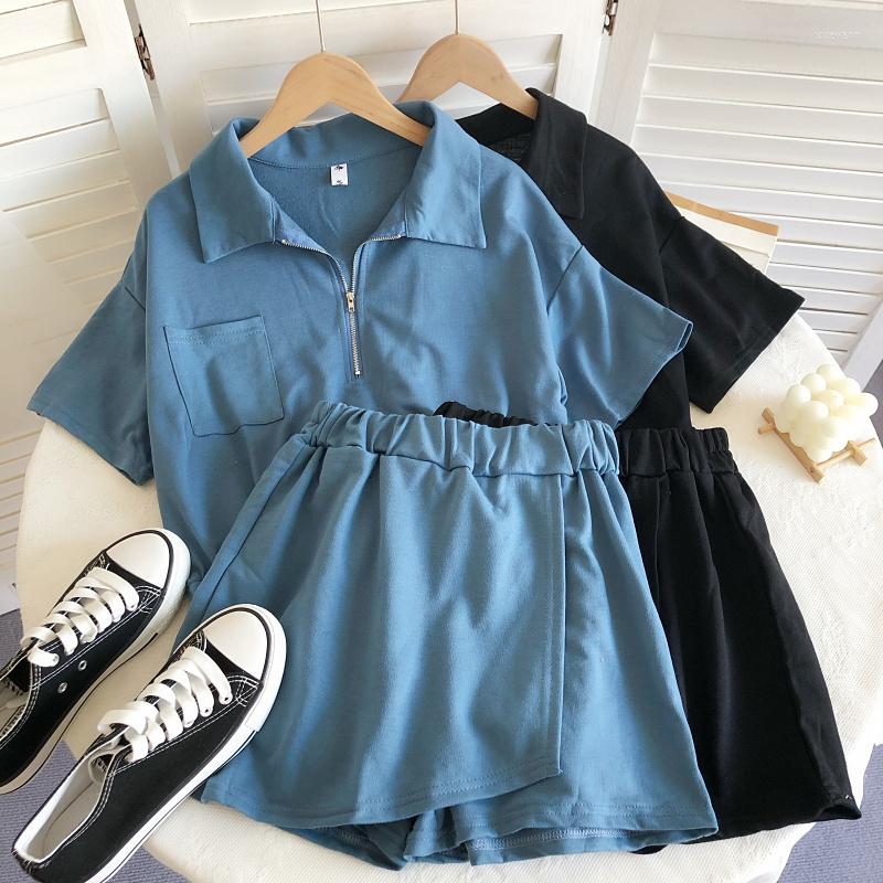 Women's Tracksuits Fashion Casual Female Outfits Short Sleeve Waist Shirt High Slim Shorts Skirt 2023 Summer Women Solid 2 Piece Set Korean
Women's Tracksuits Fashion Casual Female Outfits Short Sleeve Waist Shirt High Slim Shorts Skirt 2023 Summer Women Solid 2 Piece Set Korean
