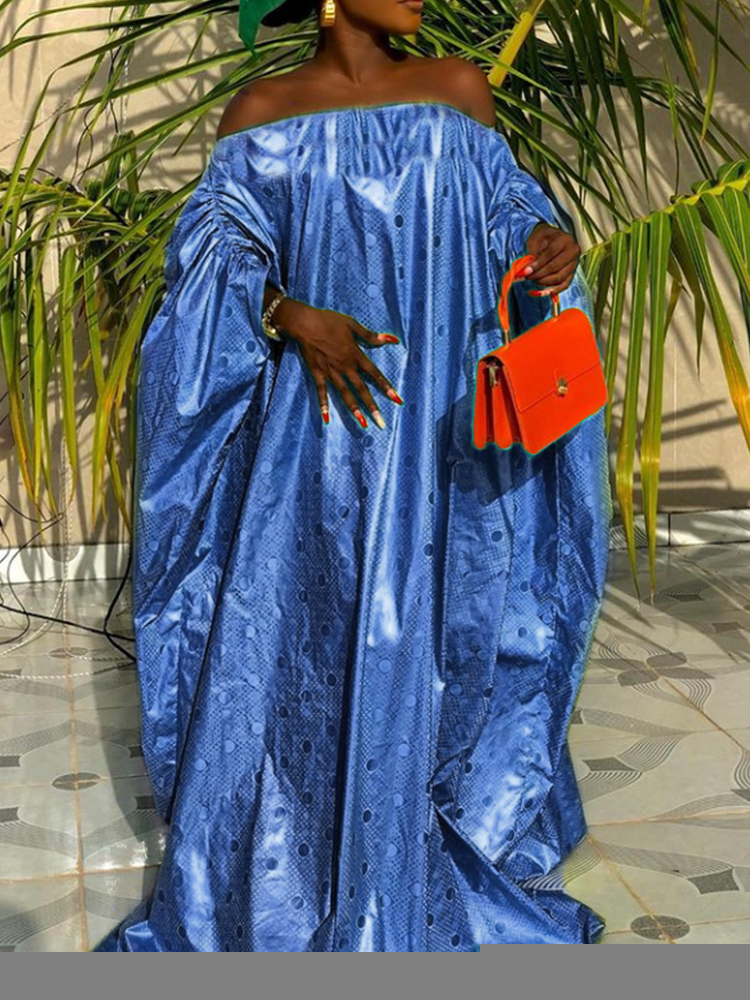 Ethnic Riche Bazin Long Dresses: Colorful Ankara Dresses For Nigeria Wedding B4