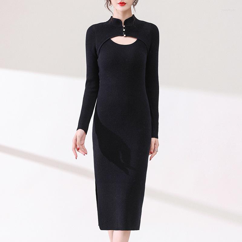 Casual Dresses Woolen Sweater Knitted Autumn And Winter Dress Slim Knit Wool Skirt Long Knee Length Split Pure, Beige
Casual Dresses Woolen Sweater Knitted Autumn And Winter Dress Slim Knit Wool Skirt Long Knee Length Split Pure, Beige