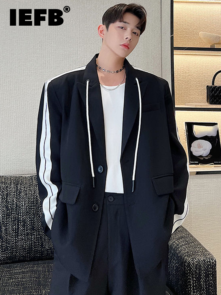 Men's Suits Blazers IEFB Loose Oversize Silhouette Webbing Shoulder Pad 2023 Contrast Color Men Coat Long Sleeve Male Suit Casual 9A4119 230227, Black
Men's Suits Blazers IEFB Loose Oversize Silhouette Webbing Shoulder Pad 2023 Contrast Color Men Coat Long Sleeve Male Suit Casual 9A4119 230227, Black