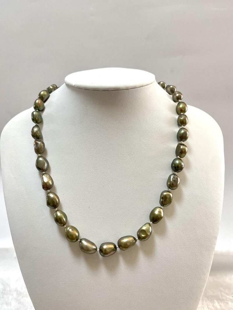 Chains Natural About 10x14mm Peacock Green Baroque Shaped Pearl Boutique Necklace Clavicle European And American Court Style Retro
Chains Natural About 10x14mm Peacock Green Baroque Shaped Pearl Boutique Necklace Clavicle European And American Court Style Retro