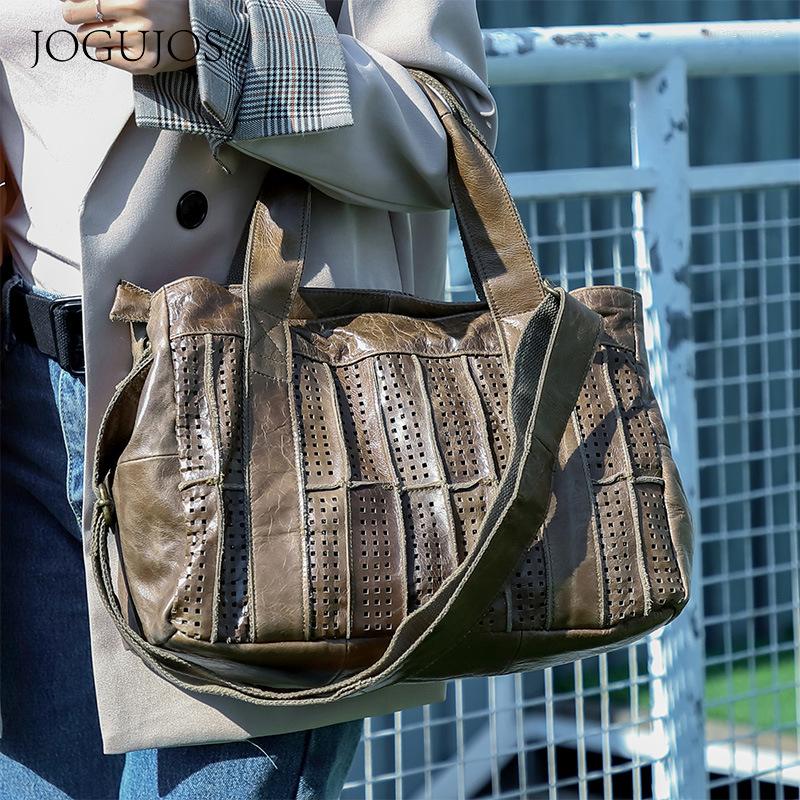 Evening Bags Large Capacity Retro Hollow Out Multi-Function Business Fashion Genuine Leather Women Handbag High Quality Lady Shoulder
Evening Bags Large Capacity Retro Hollow Out Multi-Function Business Fashion Genuine Leather Women Handbag High Quality Lady Shoulder