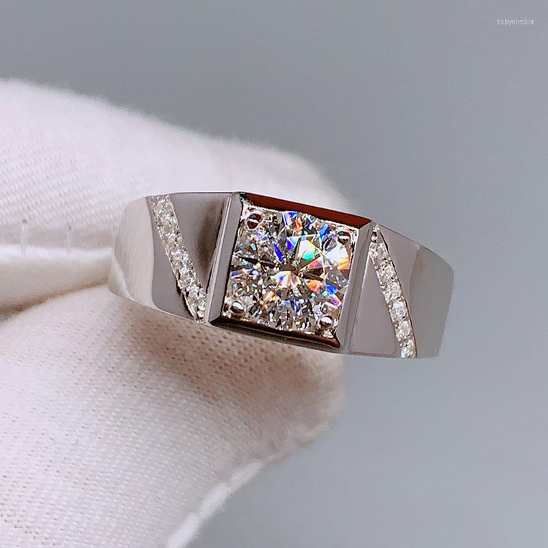 Cluster Rings Luxury 18k White Gold Ring Men 1ct D Color Moissanite Excellent Cut Pure Engagement Anniversary
Cluster Rings Luxury 18k White Gold Ring Men 1ct D Color Moissanite Excellent Cut Pure Engagement Anniversary