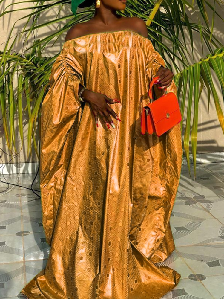 Ethnic Riche Bazin Long Dresses: Colorful Ankara Dresses For Nigeria Wedding B4