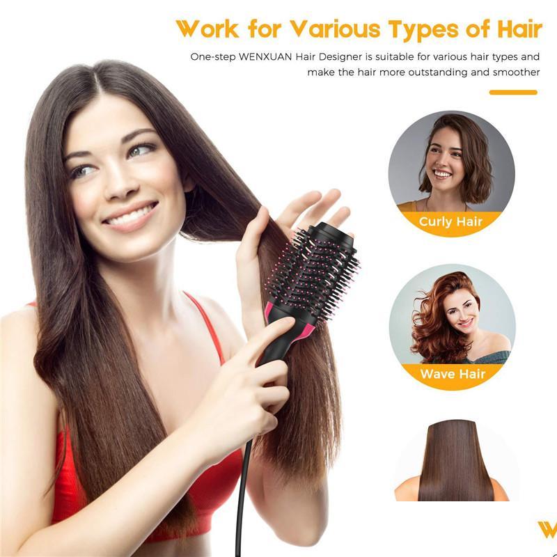 Curling Irons One Step Hairs Dryer Brush Hair Straightener Curler Electric Blow Dryers With Comb Air Iron Drop Delivery Products Car Dhc6A
Curling Irons One Step Hairs Dryer Brush Hair Straightener Curler Electric Blow Dryers With Comb Air Iron Drop Delivery Products Car Dhc6A