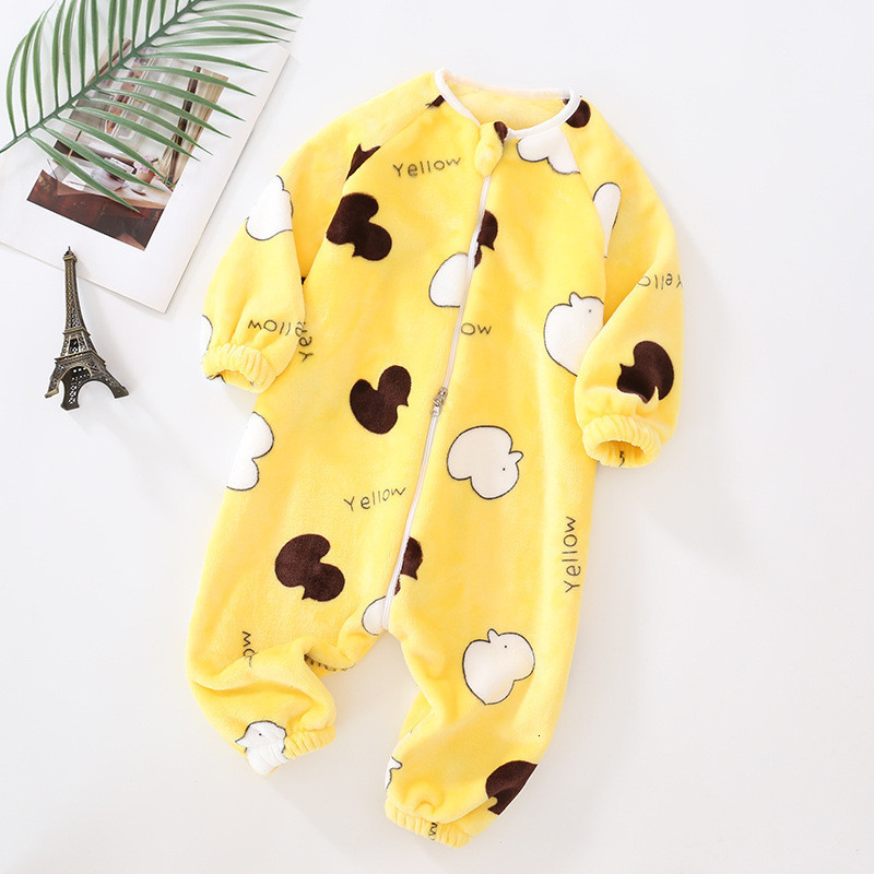 Pajamas Baby Pajamas For Boys Girls Thick Warm Pajama Autumn Children Flannel Onesies Jumpsuits Winter Kids Cartoon Blanket Sleepwear 230227