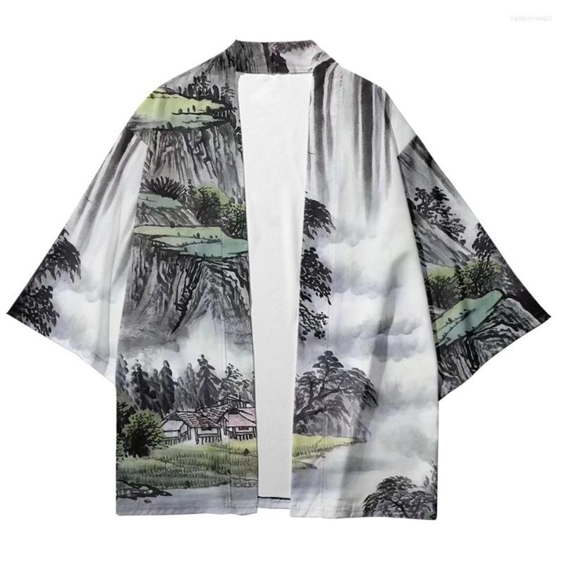 Ethnic Clothing 2023 Japanese Traditional Cardigan Kimono Men Harajuku Streetwear Landscape Painting Print Costume Yukata Haori Robe
Ethnic Clothing 2023 Japanese Traditional Cardigan Kimono Men Harajuku Streetwear Landscape Painting Print Costume Yukata Haori Robe