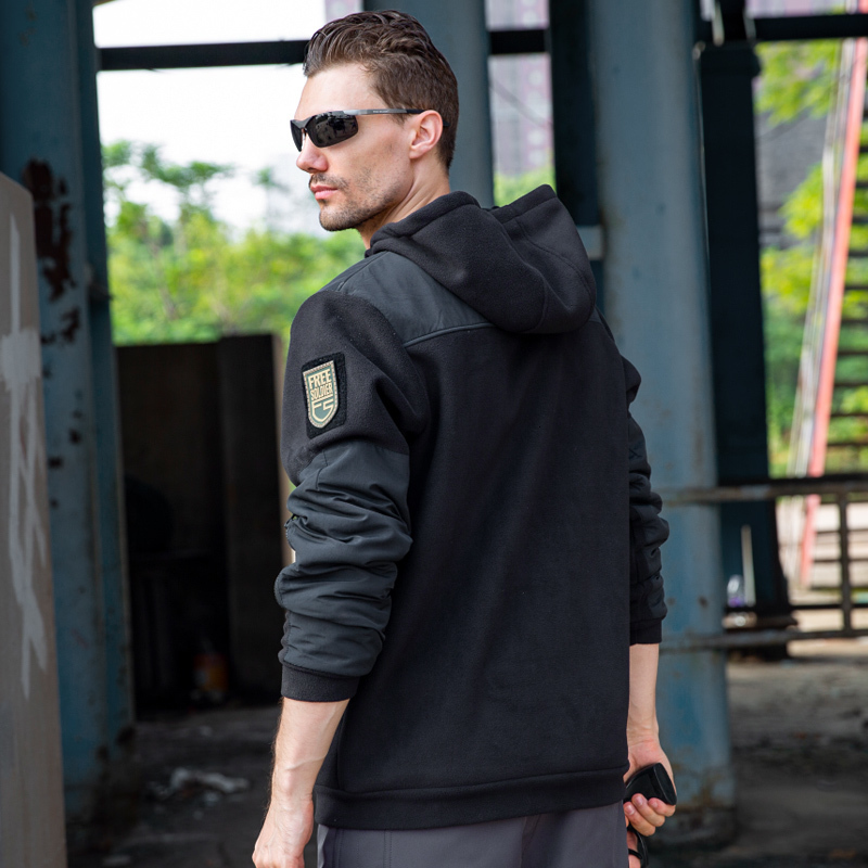 Men's Hoodies Sweatshirts Fleece men's autumn and winter outdoor thickening fleece collar coat round collar warm bottoming shirt 230227