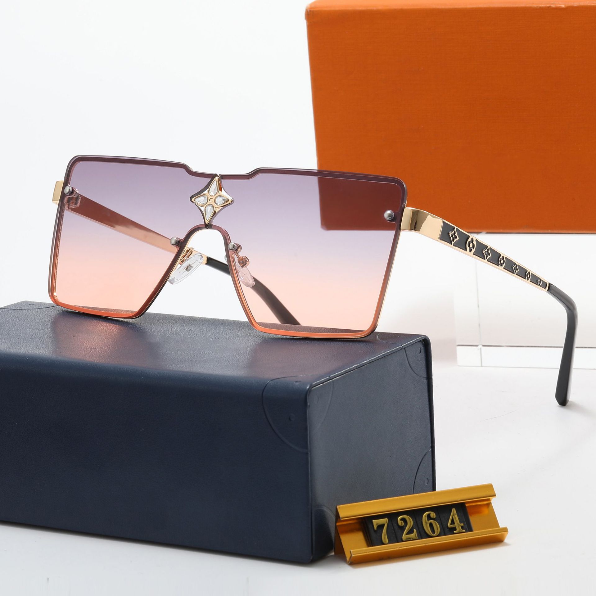 2023 New Irregular Rimless Sunglasses Women Brand Designer Alloy Frame Oversize Gradient Sun Glasses Fashion Female Clear Shades