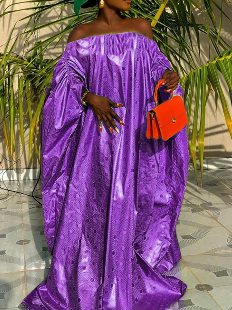 Ethnic Riche Bazin Long Dresses: Colorful Ankara Dresses For Nigeria Wedding B4