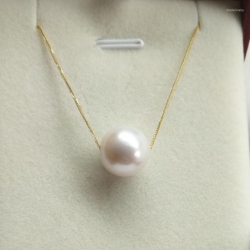 Chains 18K Gold AU750 Chain Gorgeous White Color 11-12mm Real Freshwater Natural Pearl Necklace Jewelry Nice Party Wedding Gift
Chains 18K Gold AU750 Chain Gorgeous White Color 11-12mm Real Freshwater Natural Pearl Necklace Jewelry Nice Party Wedding Gift
