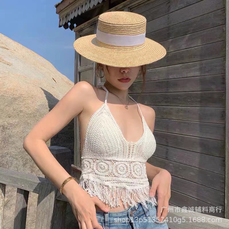 Crochet Tassel Halter Top Bikini Swimsuit Outer Wear Sexy Beach Outfit for Women F329, Multi
Crochet Tassel Halter Top Bikini Swimsuit Outer Wear Sexy Beach Outfit for Women F329, Multi