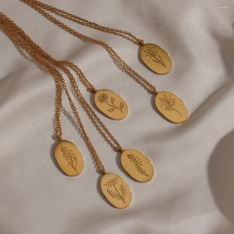 Chains Tarnish Free Letters Irregular Personality 12 Months Flower Pendant Necklace Stainless Steel Birthstone
Chains Tarnish Free Letters Irregular Personality 12 Months Flower Pendant Necklace Stainless Steel Birthstone