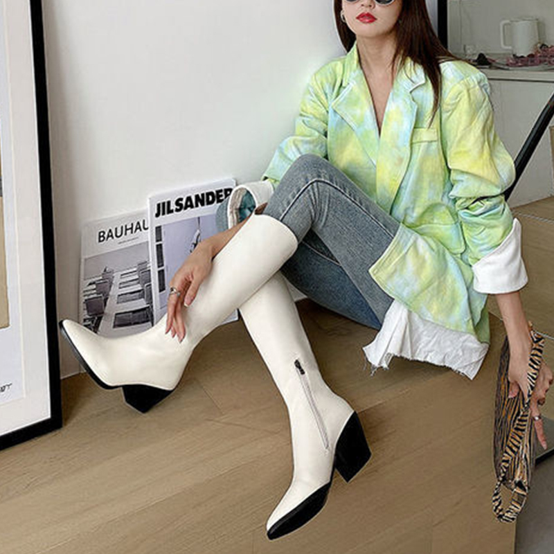 Boots High Tube Pointed Head Spring And Autumn Western Large Fashionable Single Women's Personalized 230227, Black
Boots High Tube Pointed Head Spring And Autumn Western Large Fashionable Single Women's Personalized 230227, Black