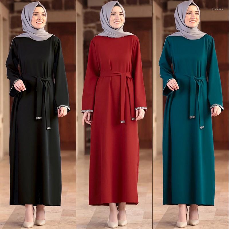 Ethnic Clothing Elegant Dubai Long Sleeves Sequins Maxi Dress Abaya Solid Color Muslim Women Loose Robe Kaftan Ramadan Eid Islamic Party
Ethnic Clothing Elegant Dubai Long Sleeves Sequins Maxi Dress Abaya Solid Color Muslim Women Loose Robe Kaftan Ramadan Eid Islamic Party