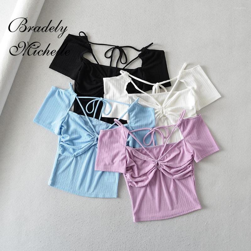 Women' T Shirts 2023 Casual Women' Crop Tops Sexy Ice Silk Tie Short Sleeve Solid Square Collar T-Shirt, Black
Women' T Shirts 2023 Casual Women' Crop Tops Sexy Ice Silk Tie Short Sleeve Solid Square Collar T-Shirt, Black
