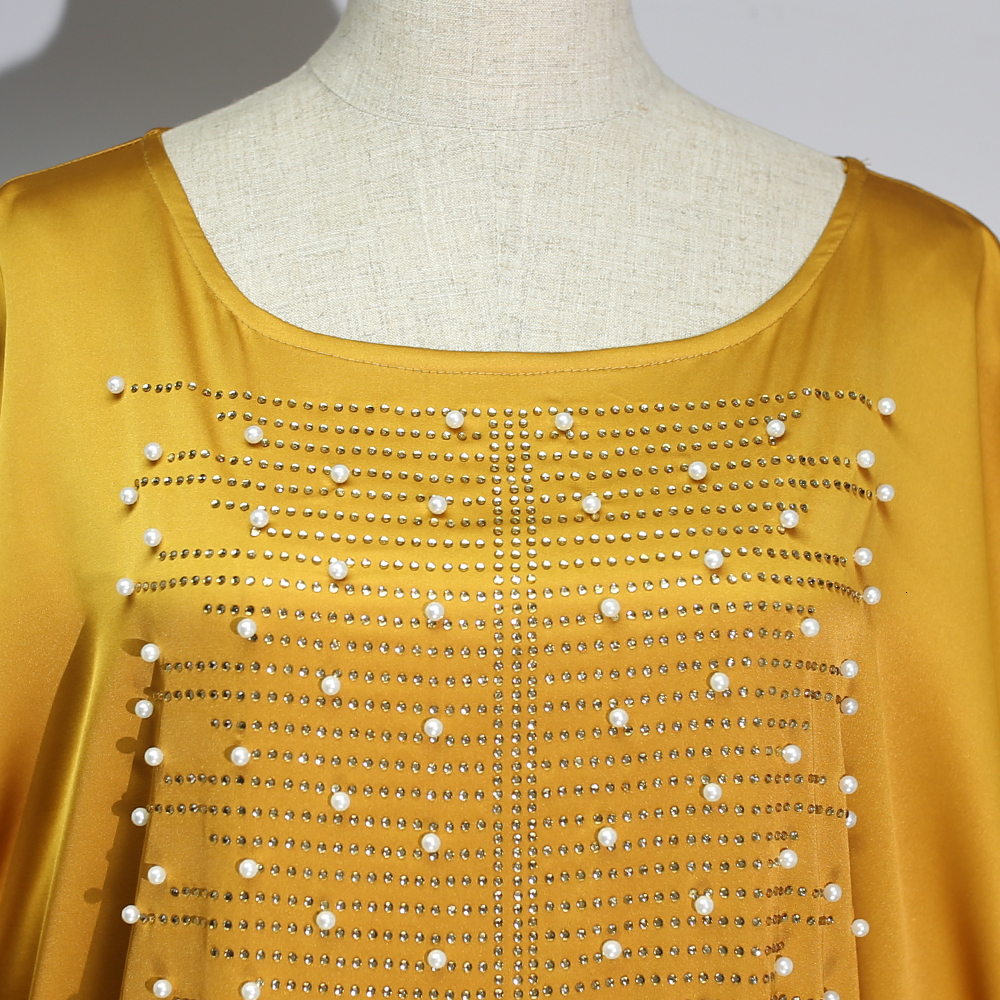 African Dashiki Dress For Women Ankara Bazin Riche Plus Size, Head Scarf Included - Polyester, Traditional Clothing B4