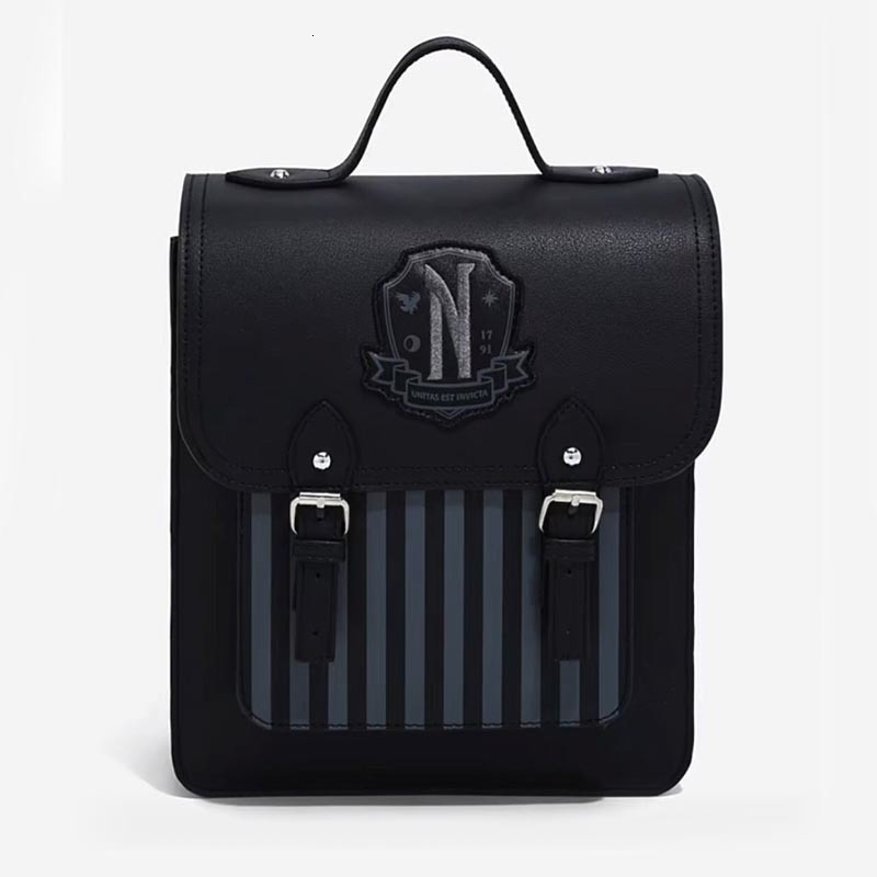 School Bags 2023 Wednesday Addams Backpack girl Nevermore Vintage Students Books Bag Casual Portable Teenage Girls CambridgeBag 230227