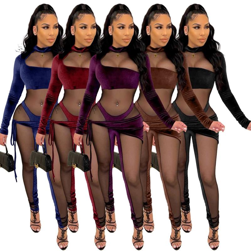 Women's Jumpsuits & Rompers Mesh Velvet Patchwork Jumpsuit Women Long Sleeve Sexy See Through Bodycon Skinny Romper Party Club OutfitsWomen', Wine red
Women's Jumpsuits & Rompers Mesh Velvet Patchwork Jumpsuit Women Long Sleeve Sexy See Through Bodycon Skinny Romper Party Club OutfitsWomen', Wine red