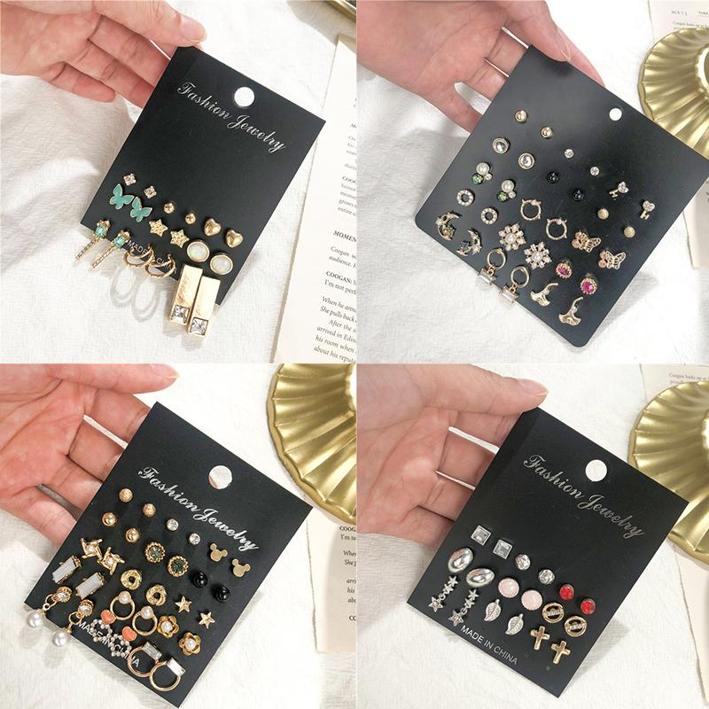 Stud Earrings Fashion Mixed Women's Sets For Women Bohemian Crystal Moon Star Butterfly Ket Heart Wholesale
Stud Earrings Fashion Mixed Women's Sets For Women Bohemian Crystal Moon Star Butterfly Ket Heart Wholesale