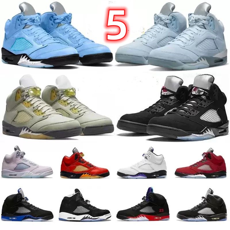 Jordens 5 Good Mens basketball Shoes Jumpman 5s Man Sneakers UNC University Blue Green Bean Moonlight Racer Blue Raging Red Grape White Cement 136027-108 DD0587-600
Jordens 5 Good Mens basketball Shoes Jumpman 5s Man Sneakers UNC University Blue Green Bean Moonlight Racer Blue Raging Red Grape White Cement 136027-108 DD0587-600