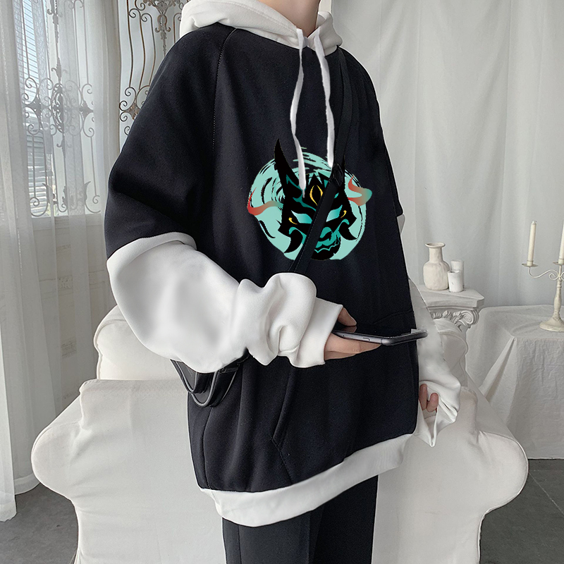 Men's Hoodies Sweatshirts Genshin Impact Game Harajuku Men Cool Xiao Mask Fangs Graphic Cartoon Streetwear Long Sleeve Unisex Winter 230227, Blue 1
Men's Hoodies Sweatshirts Genshin Impact Game Harajuku Men Cool Xiao Mask Fangs Graphic Cartoon Streetwear Long Sleeve Unisex Winter 230227, Blue 1
