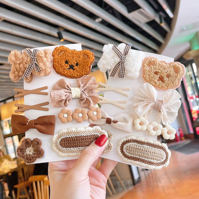 Hair Accessories 9PcsCute Bear Clips Baby Girl Toddler Bowknot Knitted Clip Handband Antislip Hairpins Kids Wholesale
Hair Accessories 9PcsCute Bear Clips Baby Girl Toddler Bowknot Knitted Clip Handband Antislip Hairpins Kids Wholesale