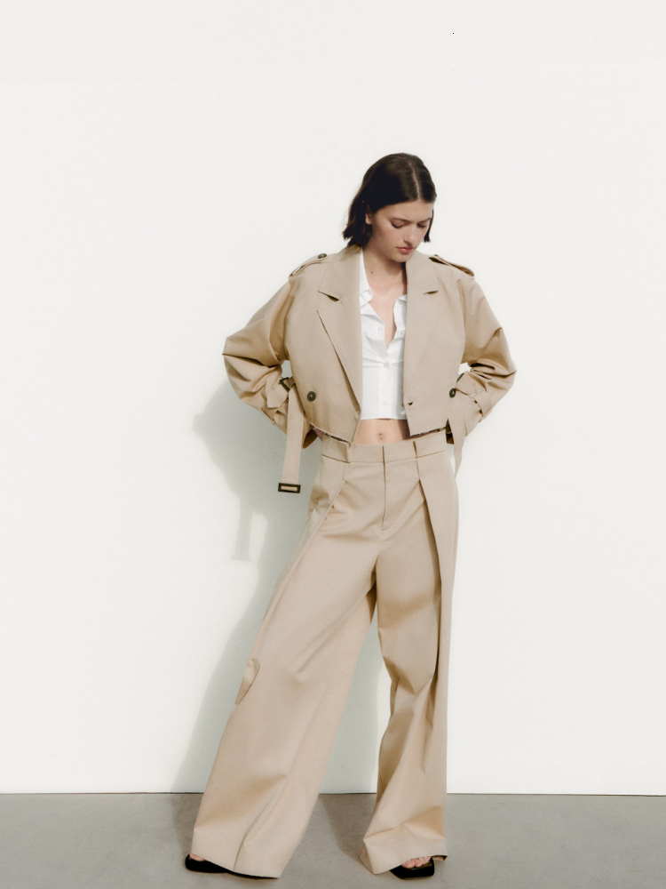 Women's Trench Coats RR3191 Oversized Cropped Short Khaki Jackets Ladies Long Sleeve Loose Coat 230225, Beige
Women's Trench Coats RR3191 Oversized Cropped Short Khaki Jackets Ladies Long Sleeve Loose Coat 230225, Beige