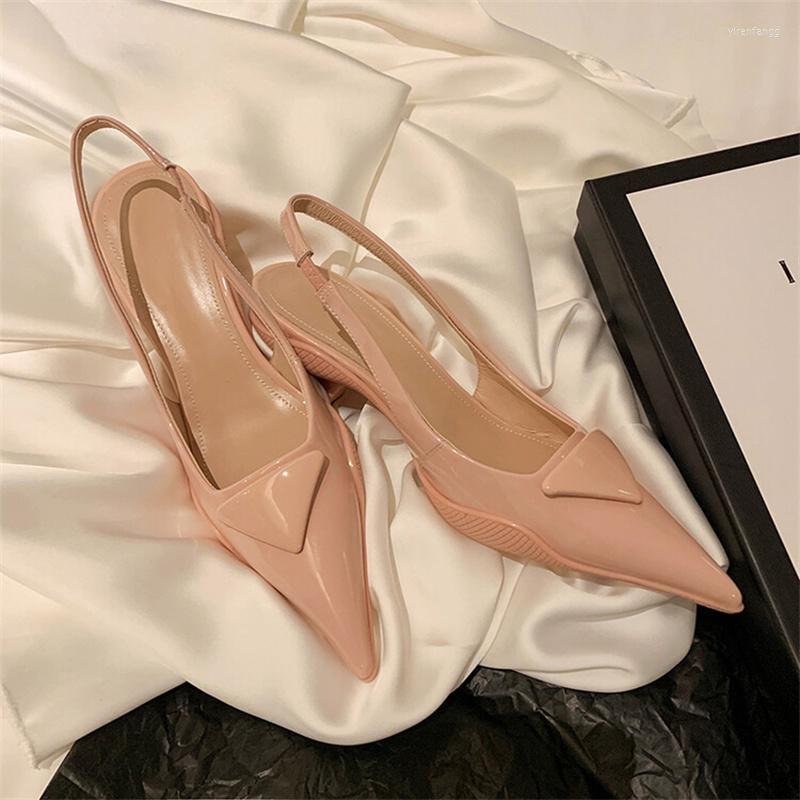 Dress Shoes Summer Pointed Toe Women Sandals Leather Pink Fine Heels Girls Simple Slingback Ankle Strap Zapatos Mujer, Picture shown
Dress Shoes Summer Pointed Toe Women Sandals Leather Pink Fine Heels Girls Simple Slingback Ankle Strap Zapatos Mujer, Picture shown