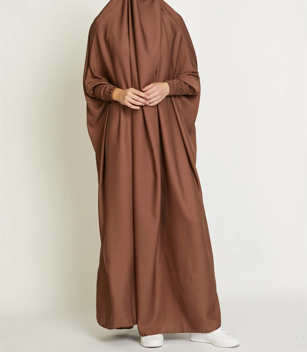 Women's Hooded Abaya: Prayer Garment, Hijab Dress, Overhead Kaftan, Jilbab, Eid, Ramadan Gown () B4