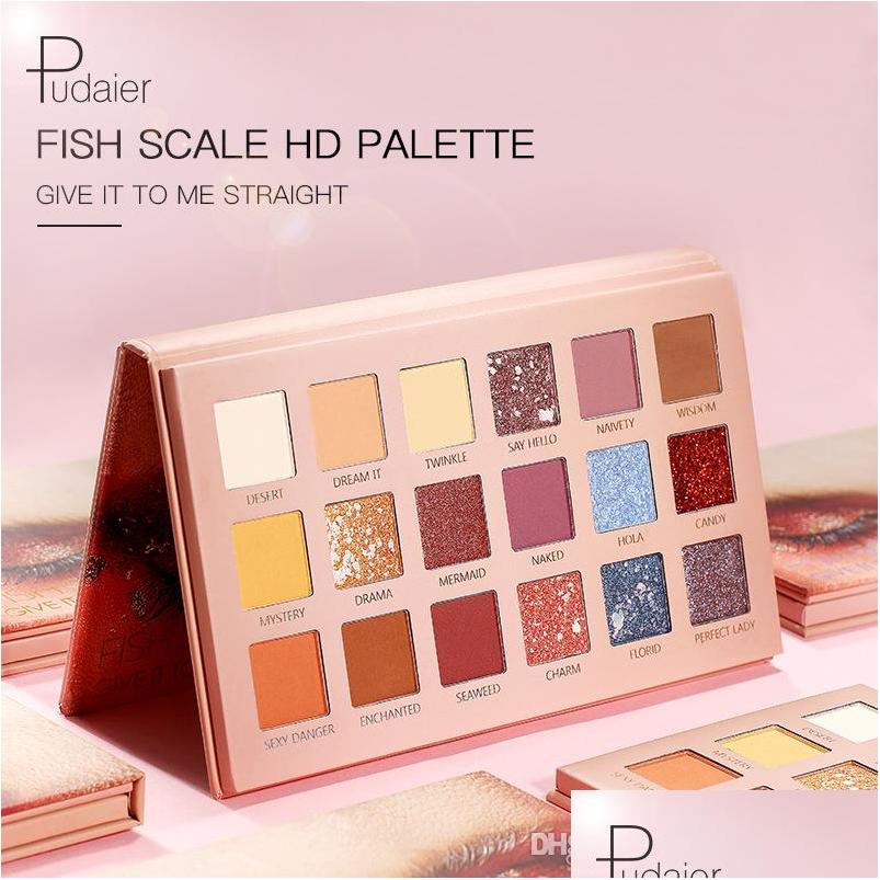 Eye Shadow Pudaier 18 Color Makeup Pigmented Eyeshadow Palletes Colorf Nude Waterproof Glitter Smoky 18Color Make Up Palette Drop De Dhr6B, 18 colors
Eye Shadow Pudaier 18 Color Makeup Pigmented Eyeshadow Palletes Colorf Nude Waterproof Glitter Smoky 18Color Make Up Palette Drop De Dhr6B, 18 colors