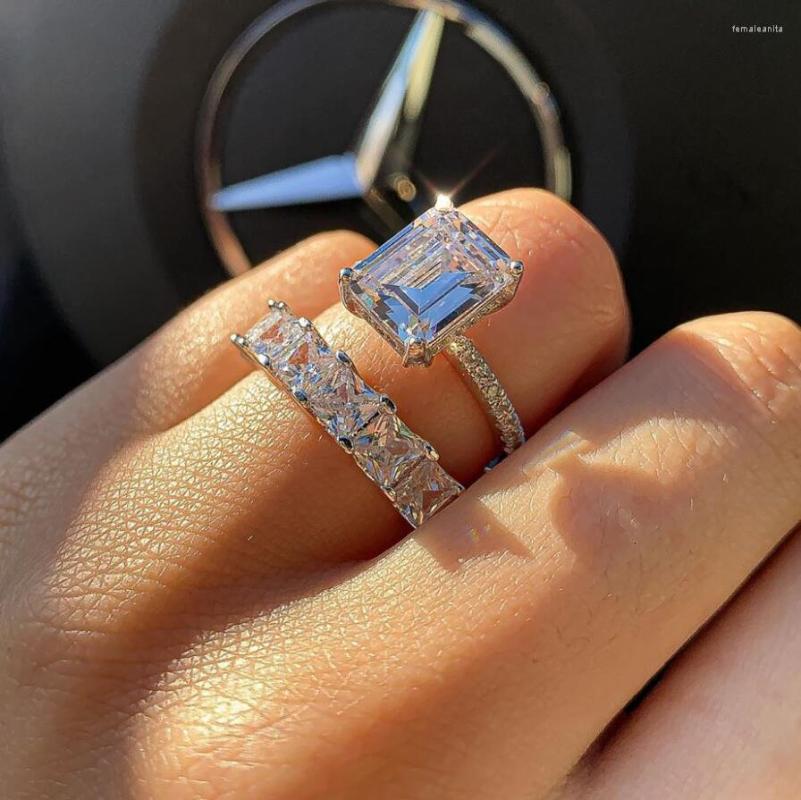 Cluster Rings Choucong Cocktail Luxury Jewelry Couple Radiant Cut White Topaz CZ Diamond Gemstones Party Women Wedding Bridal Ring Set
Cluster Rings Choucong Cocktail Luxury Jewelry Couple Radiant Cut White Topaz CZ Diamond Gemstones Party Women Wedding Bridal Ring Set