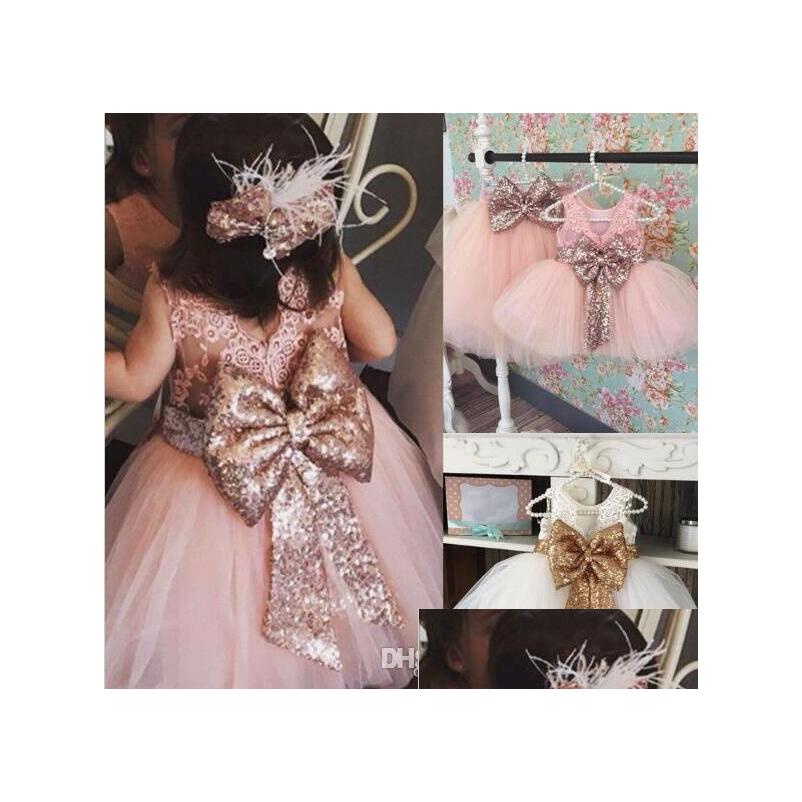 Girl'S Dresses Pink Sequin Flower Girl Dress With Big Bow Tle For Drop Delivery Baby Kids Maternity Clothing Dhqju, Wathet blue
Girl'S Dresses Pink Sequin Flower Girl Dress With Big Bow Tle For Drop Delivery Baby Kids Maternity Clothing Dhqju, Wathet blue