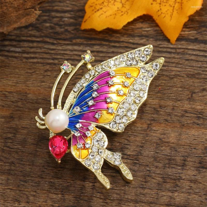 Brooches Morkopela Cute Crystal Colorful Butterfly Brooch Insect Freshwater Pearl Jewelry Enamel Pin For Women Clothes Clip Gift
Brooches Morkopela Cute Crystal Colorful Butterfly Brooch Insect Freshwater Pearl Jewelry Enamel Pin For Women Clothes Clip Gift