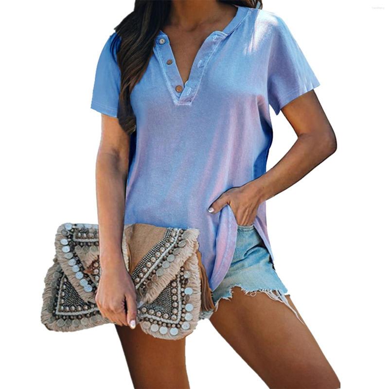 Women's T Shirts Ladies Short Sleeve Shirt Buttoned V-neck Top 2023 Summer Loose Women's Solid Color T-shirt, Black
Women's T Shirts Ladies Short Sleeve Shirt Buttoned V-neck Top 2023 Summer Loose Women's Solid Color T-shirt, Black