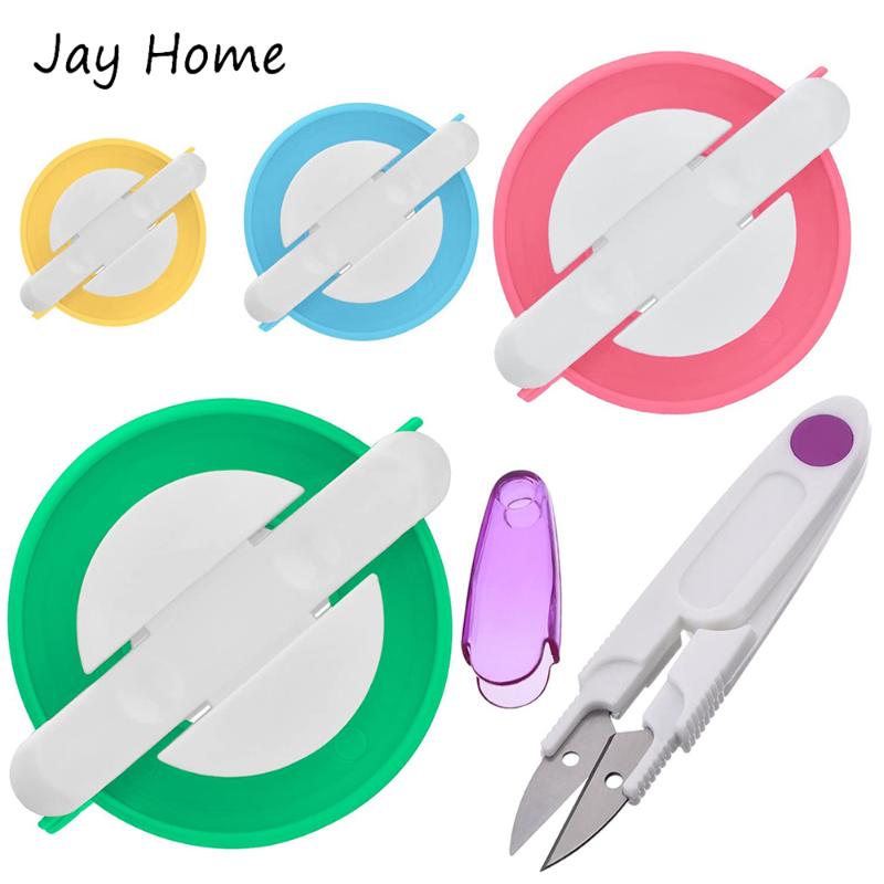 

Sewing Notions & Tools 4 Sizes Pompom Maker Weaving Needle Craft DIY Wool Knitting Yarn Ball With Thread Cutter Scissors Accessories