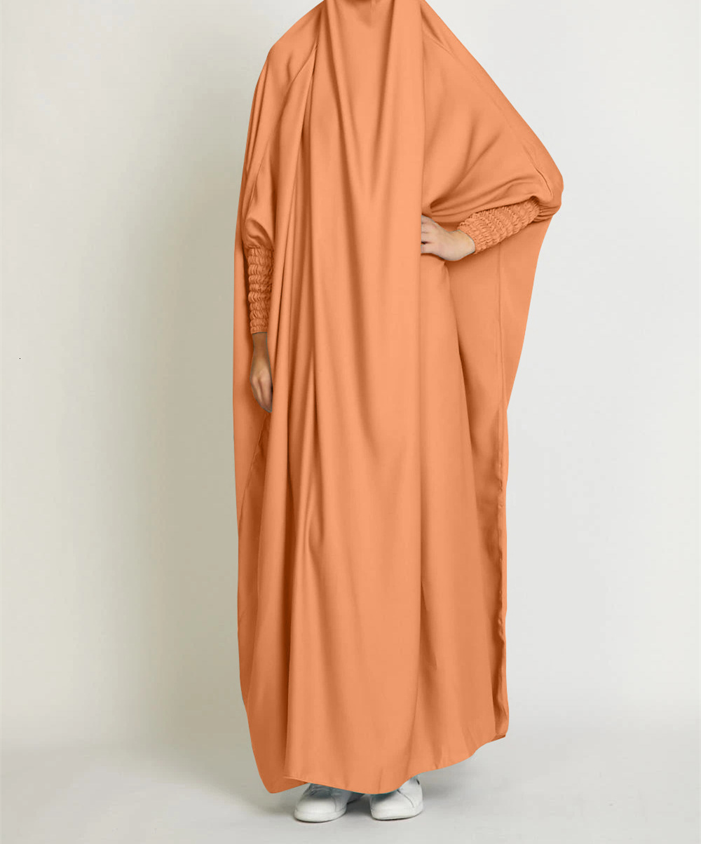 Women's Hooded Abaya: Prayer Garment, Hijab Dress, Overhead Kaftan, Jilbab, Eid, Ramadan Gown () B4