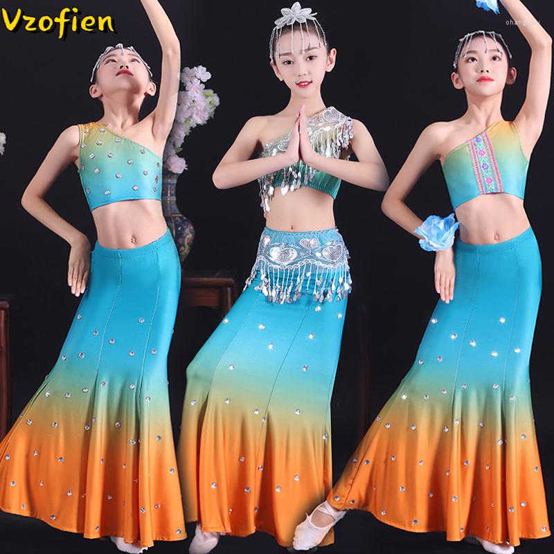 Stage Wear Chinese Folk Dai Minority Dance Costumes Oriental Outfit Peacock Fishtail Wrap Hip Hmong Festival Clothes, Dress
Stage Wear Chinese Folk Dai Minority Dance Costumes Oriental Outfit Peacock Fishtail Wrap Hip Hmong Festival Clothes, Dress