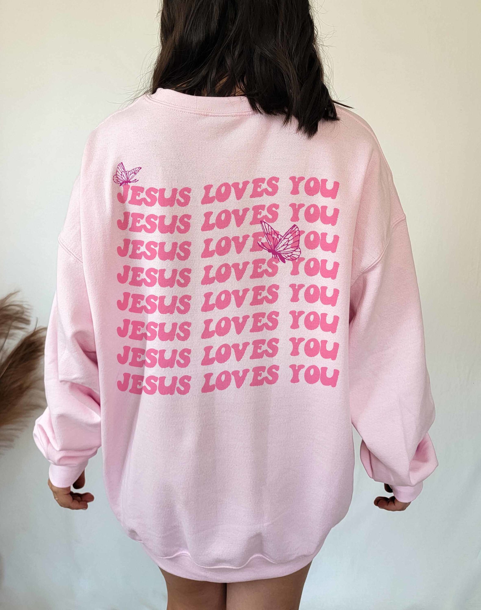 Womens Two Piece Pants Jesus Loves You Butterfly Christian Sweatshirt pullovers youngs graphic religion church quote hipster vintage tops 230227, White
Womens Two Piece Pants Jesus Loves You Butterfly Christian Sweatshirt pullovers youngs graphic religion church quote hipster vintage tops 230227, White