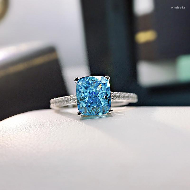 Cluster Rings S925 Silver Ring Dream Haibao Blue Diamond
Cluster Rings S925 Silver Ring Dream Haibao Blue Diamond