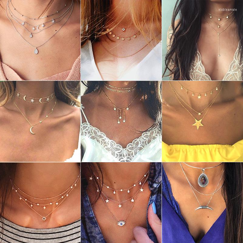 Choker 26 Style Women Personality Cross Map Wave Love Stars Moon Water Drop Gem Multilayer Necklace Fashion Chain Clavicle
Choker 26 Style Women Personality Cross Map Wave Love Stars Moon Water Drop Gem Multilayer Necklace Fashion Chain Clavicle