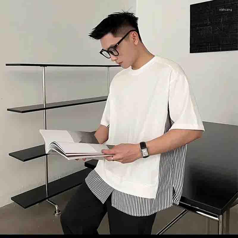 Men's T Shirts Summer Hem Side Slit Fork Short Sleeve O Neck Men Spliced Striped Fashion Casual Harajuku 2xl Oversized Clothing Punk, Black
Men's T Shirts Summer Hem Side Slit Fork Short Sleeve O Neck Men Spliced Striped Fashion Casual Harajuku 2xl Oversized Clothing Punk, Black