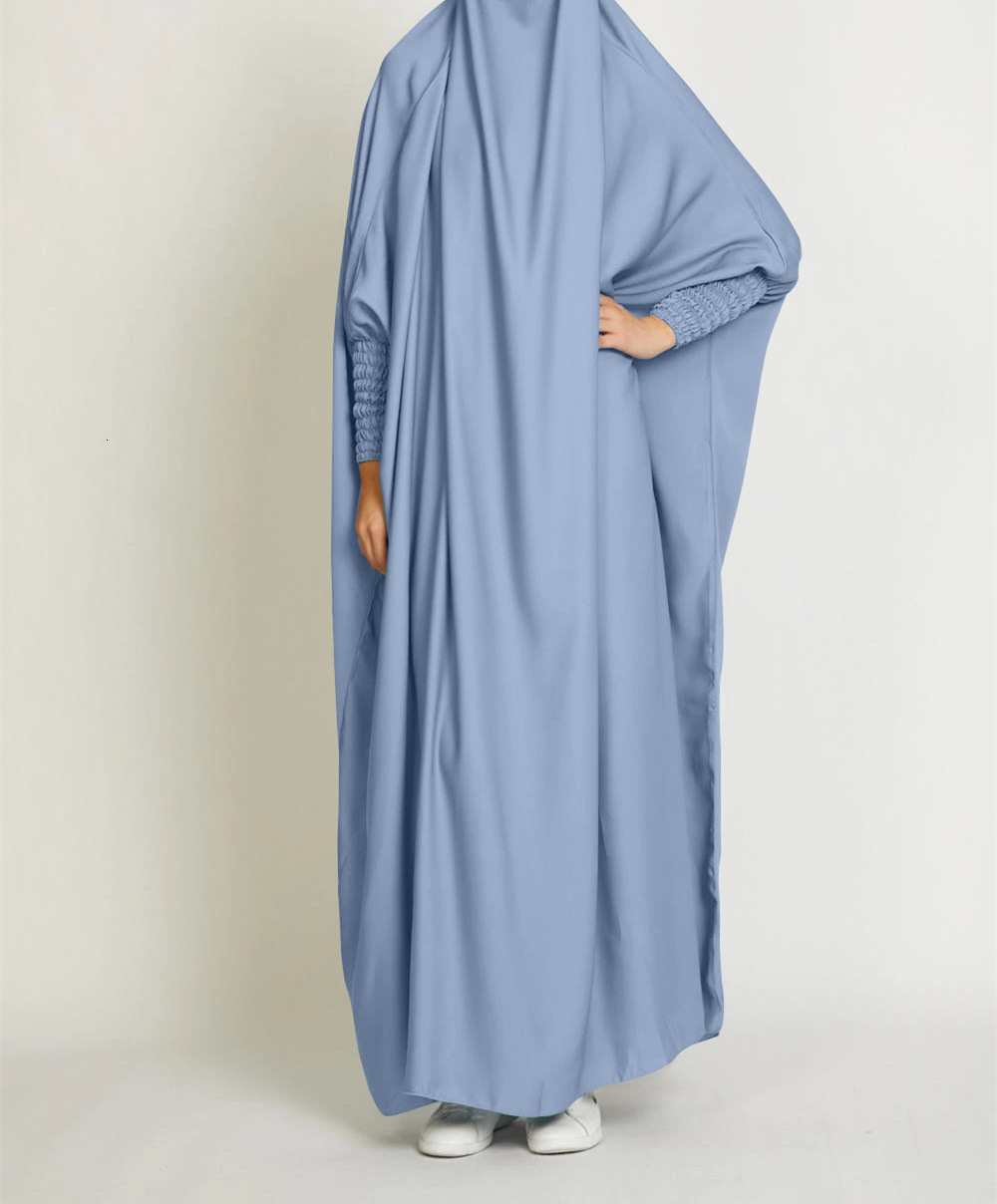 Women's Hooded Abaya: Prayer Garment, Hijab Dress, Overhead Kaftan, Jilbab, Eid, Ramadan Gown () B4